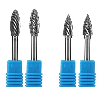 What is the difference between single groove and double groove for carbide rotary burrs?