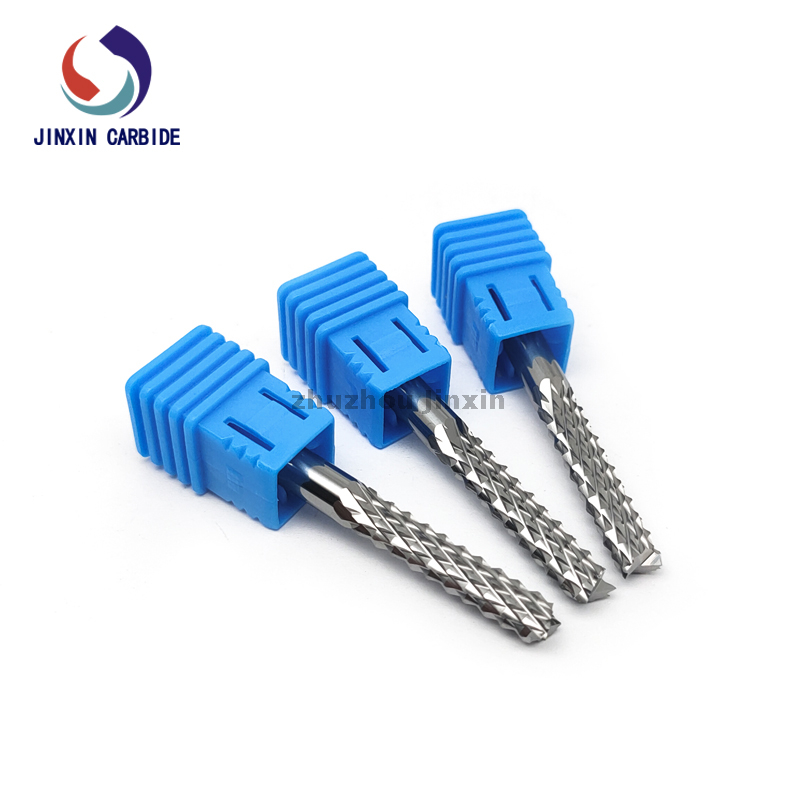 CNC 3.175 Corn Teeth Cutting Router Bit Tungsten Carbide Milling End Mill for Wood PCB Circuit Board